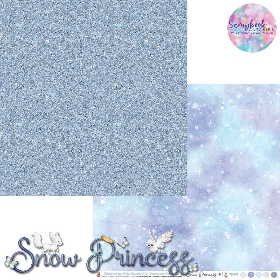 Snow Princess 12x12 Double-Sided Patterned Paper 1 - Designed by Alicia Redshaw Exclusively for Scrapbook Fantasies 772601