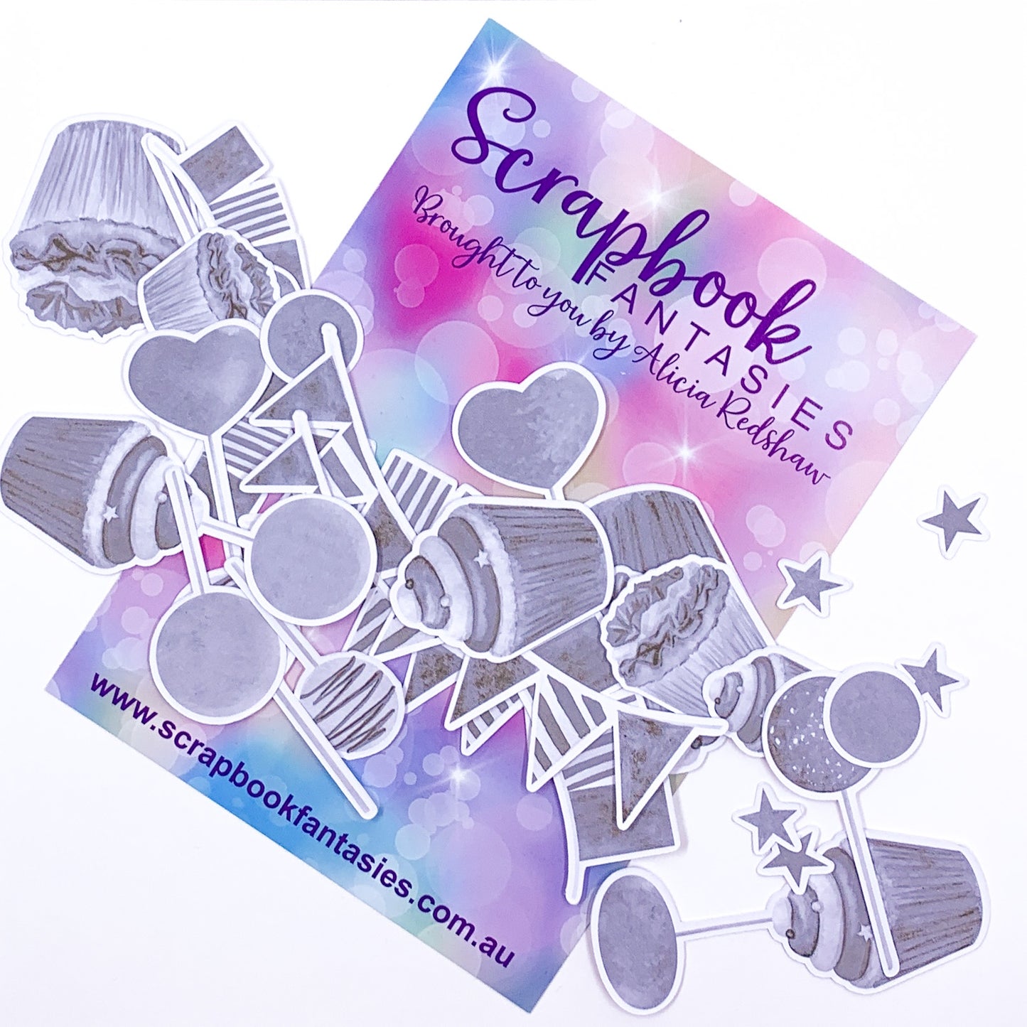Colour-Cuts - Cupcakes & Banners 10 (26 pieces) Designed by Alicia Redshaw