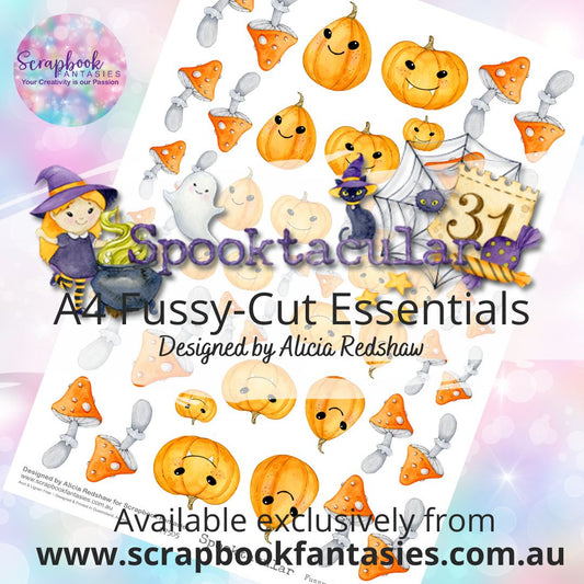Spooktacular A4 Colour Fussy-Cut Essentials - Mushrooms & Pumpkins 77505