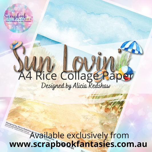 Sun Lovin' A4 Rice Collage Paper - Beach Scene 675241