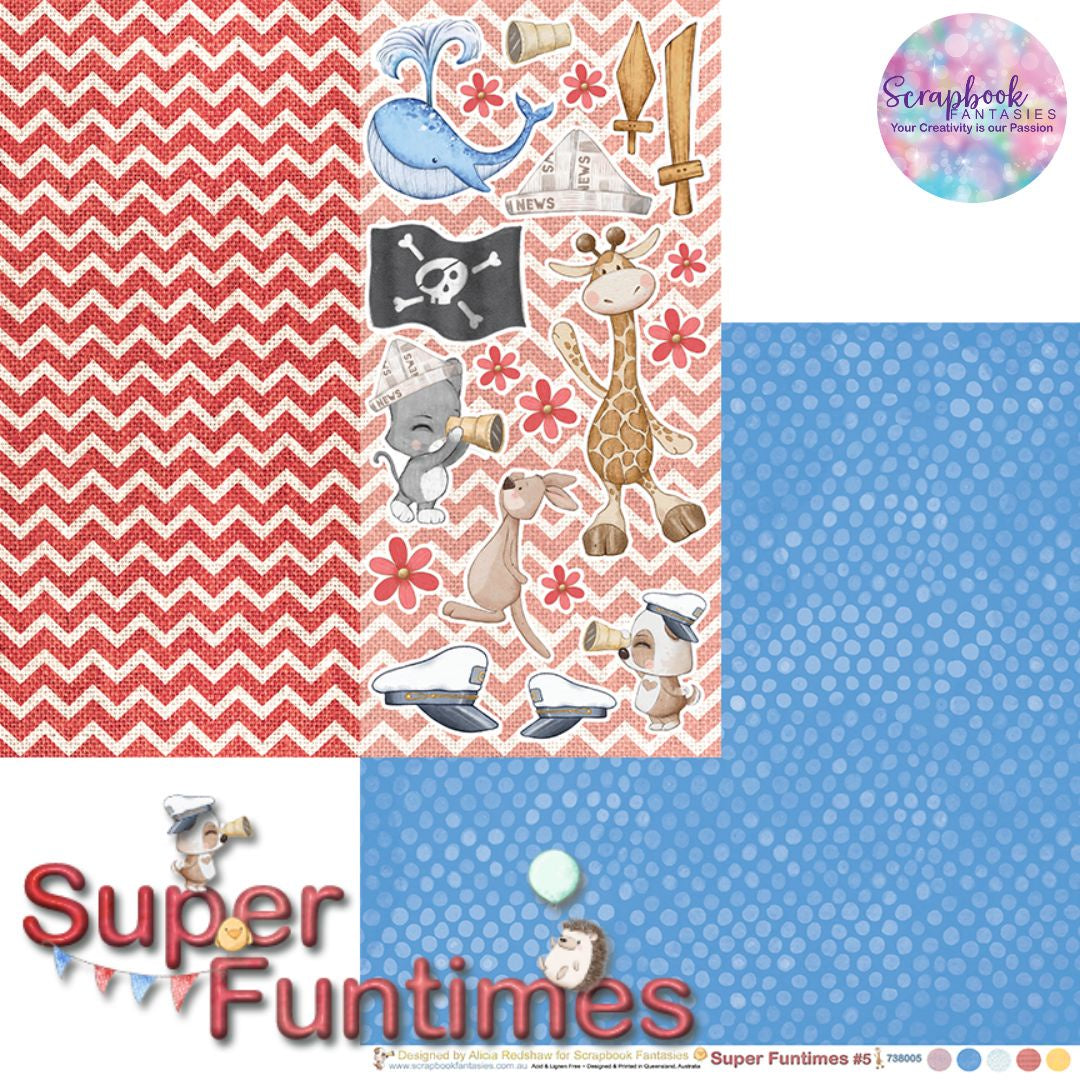 Super Funtimes 12x12 Double-Sided Patterned Paper 5 - 738005