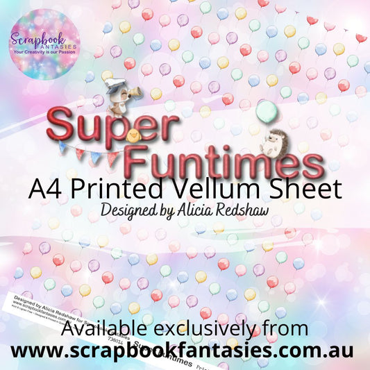 Super Funtimes A4 Printed Vellum Sheet - Balloons 738014