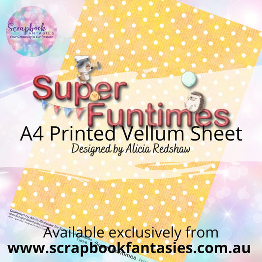 Super Funtimes A4 Printed Vellum Sheet - Yellow Spot 738008