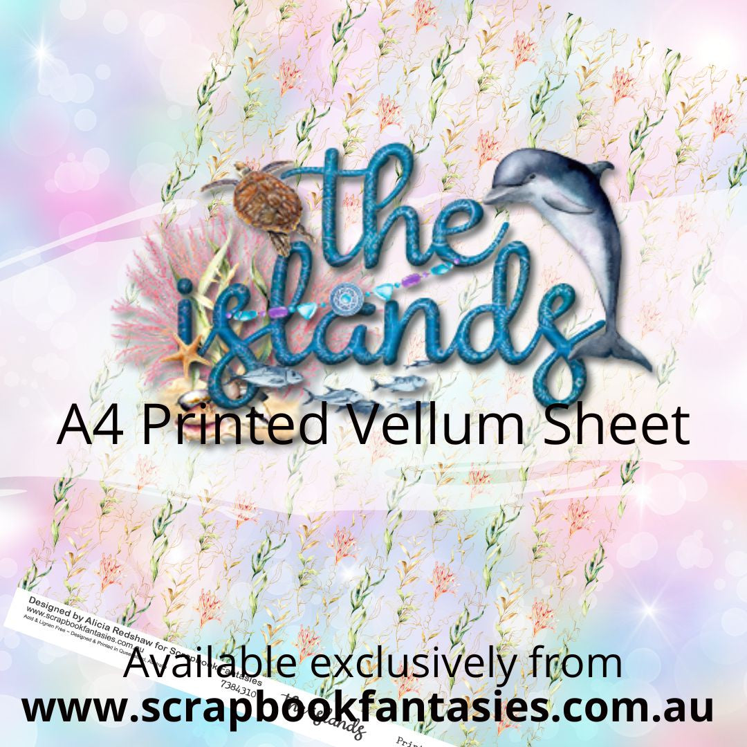 the islands A4 Printed Vellum Sheet - Seaweed Print 7384310