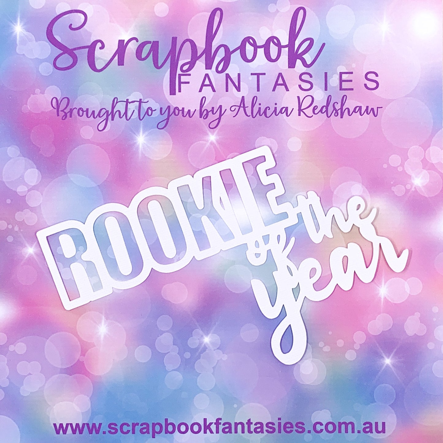 Rookie of the Year 6"x3.75" White Linen Cardstock Title-Cut - Designed by Alicia Redshaw