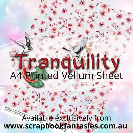 Tranquility A4 Printed Vellum Sheet - Cherry Blossoms 73832201