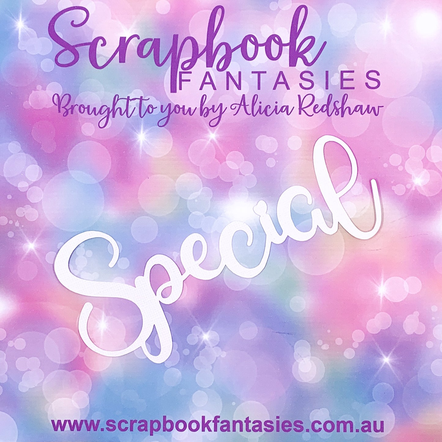 Tranquility - Special (script) 6"x2.75" White Linen Cardstock Title-Cut - Designed by Alicia Redshaw