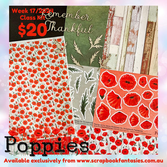 Class Kit for Live Classes Week 17/2024 with Alicia Redshaw (Monday 22 April) - Poppies
