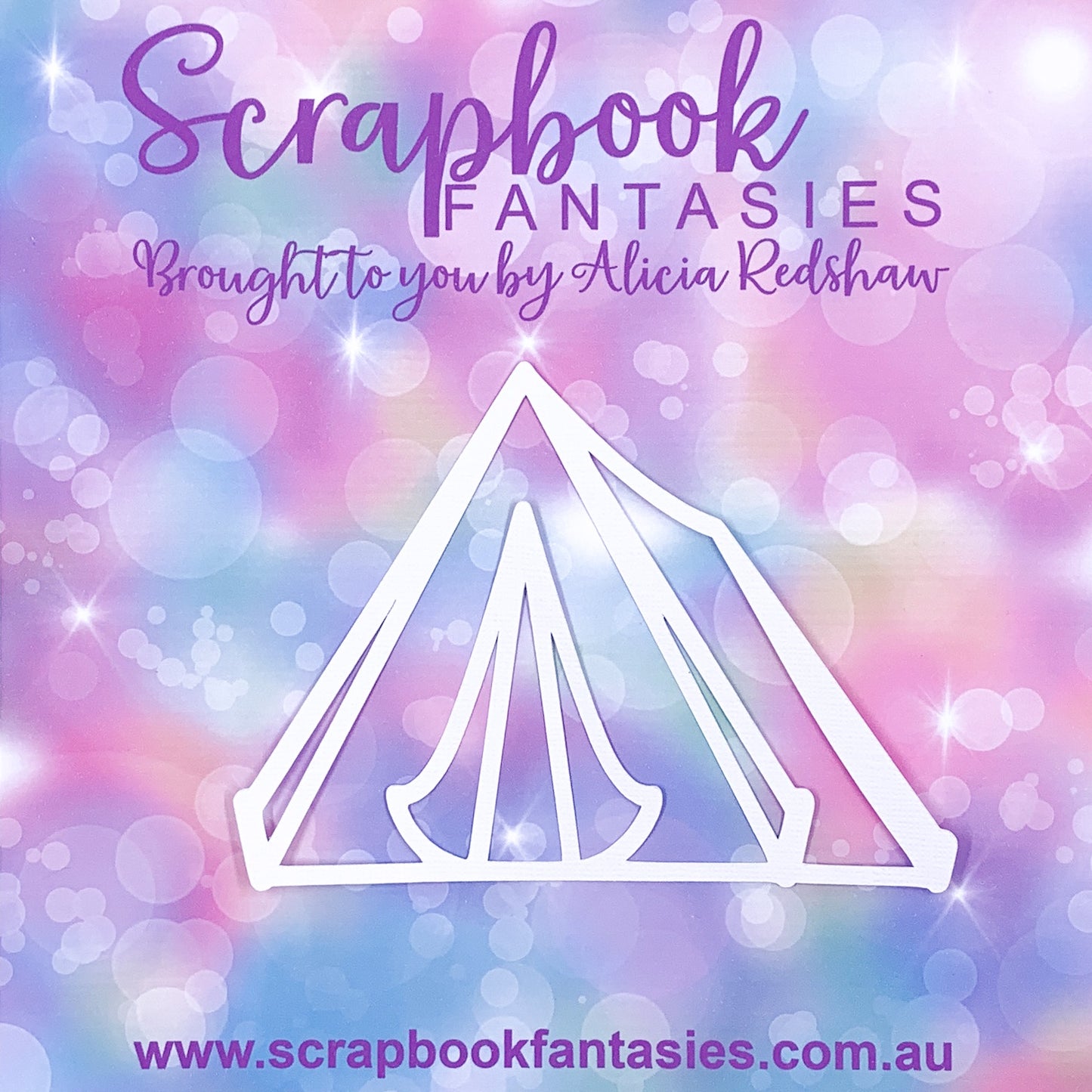 Aussie Grunge - Tent 5.25"x3.75" White Linen Cardstock Picture-Cuts - Designed by Alicia Redshaw