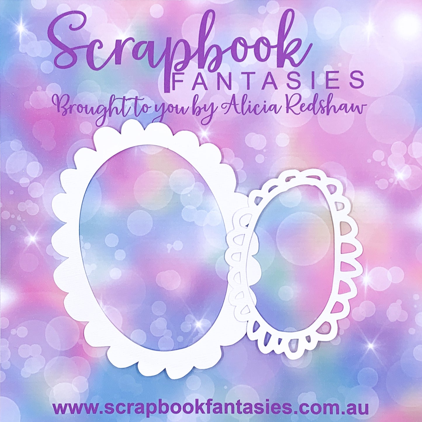 Imagine with Alice - Funky Frames (2 pack) 4"x5" & 2.5"x3.5" White Linen Cardstock Picture-Cut - Designed by Alicia Redshaw