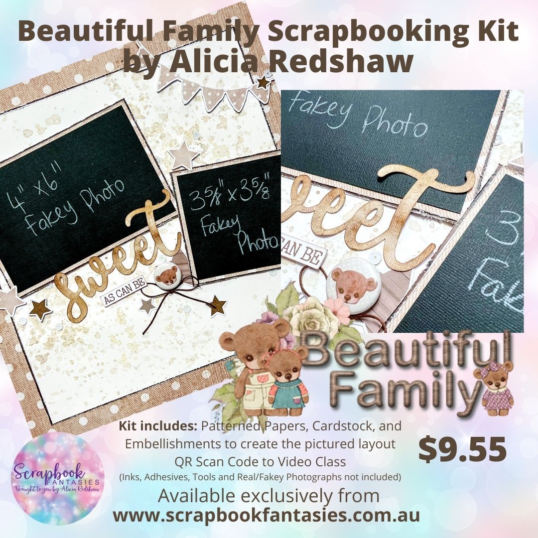 Beautiful Family Sweet Friday Night Scrap-Along Scrapbooking Class Kit - 8 April 2022