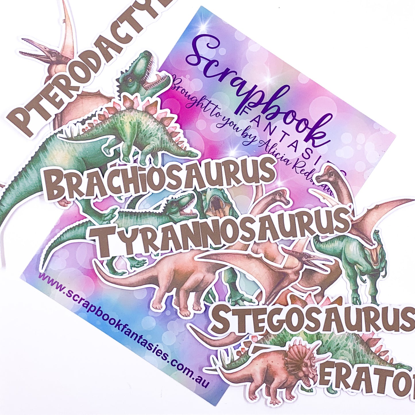 DinoWorld Colour-Cuts - Dinosaurs (19 pieces) Designed by Alicia Redshaw