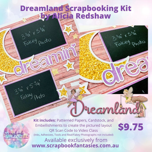 Dreamland Baby Scrapbook Layout Friday Night Scrap-Along Kit 1 - 11 March 2022