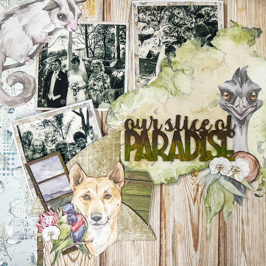 Aussie Grunge Double Page Layout created by Alicia Redshaw