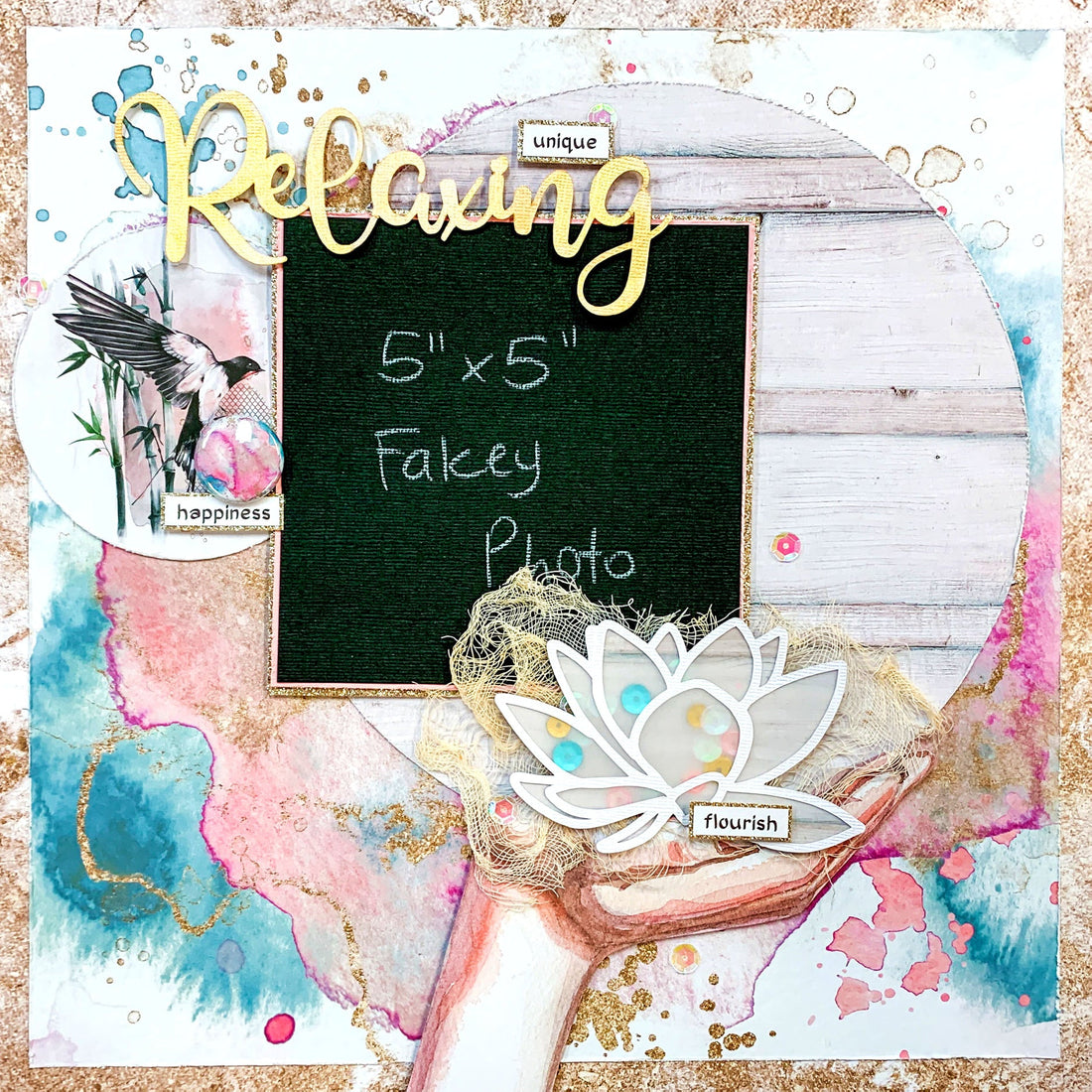 Tranquility Scrapbook Page by Alicia Redshaw