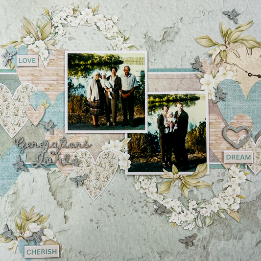 Generations of Love Scrapbooking Layout
