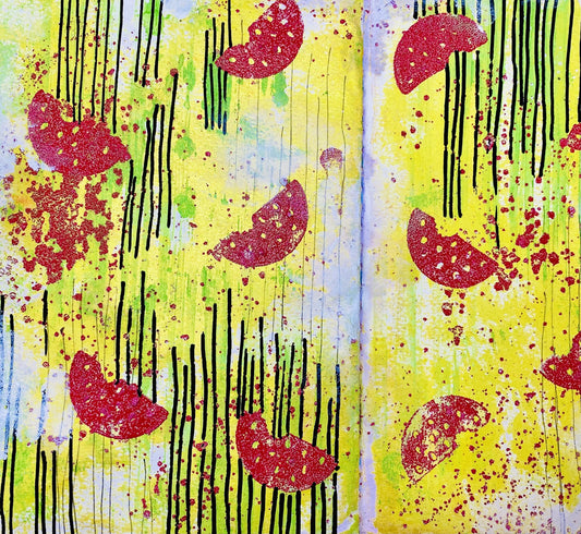 Sneak Peek of Mixed Media Art Journal Page