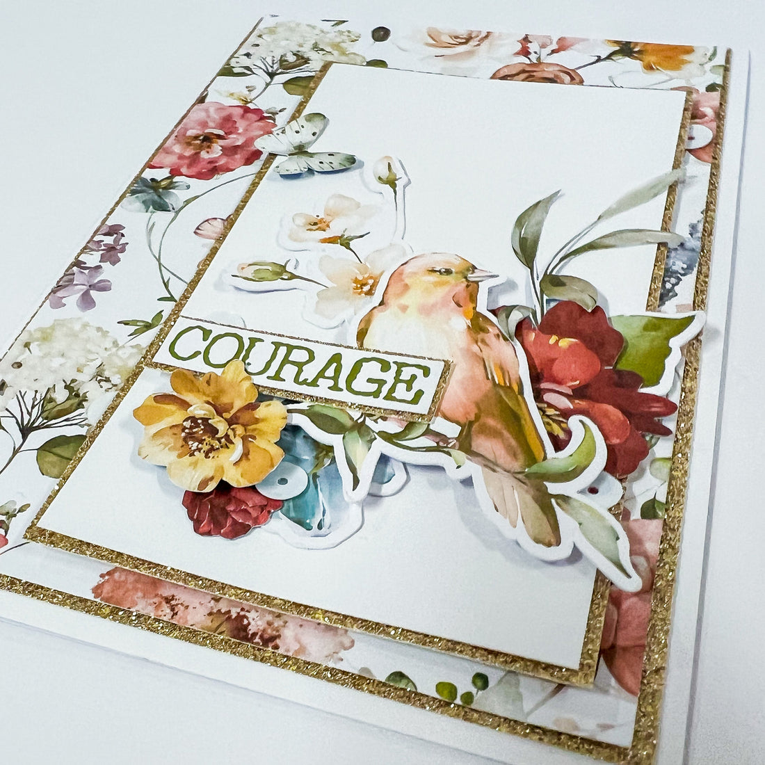 A Card of Courage and Flowers