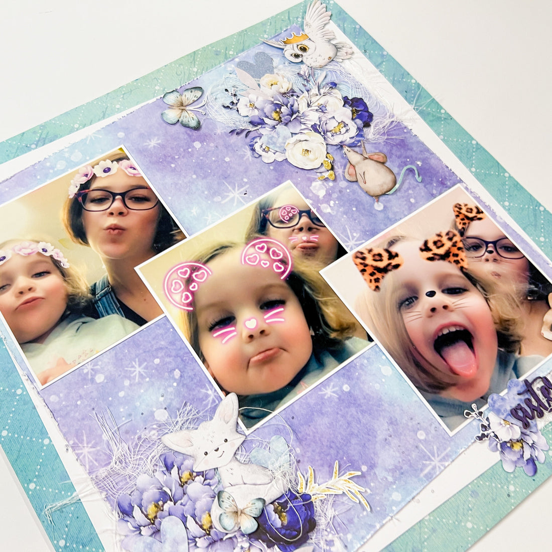 Sisters Scrapbook Layout