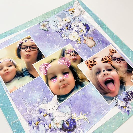 Sisters Scrapbook Layout