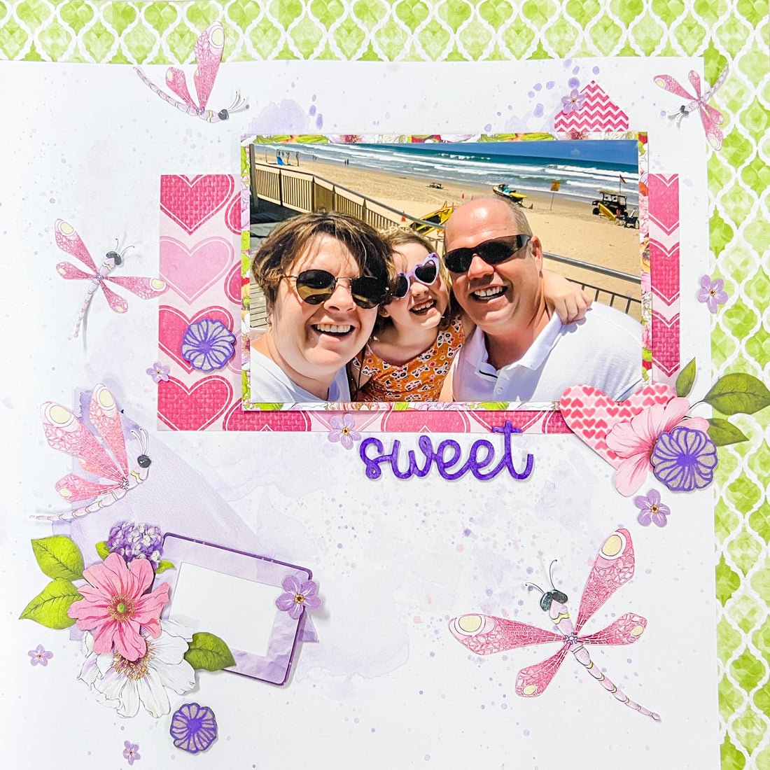 Cutest Garden Scrapbook Page created by Alicia Redshaw