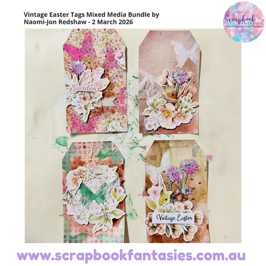 ✨ Vintage Easter Tags Mixed Media Bundle ✨