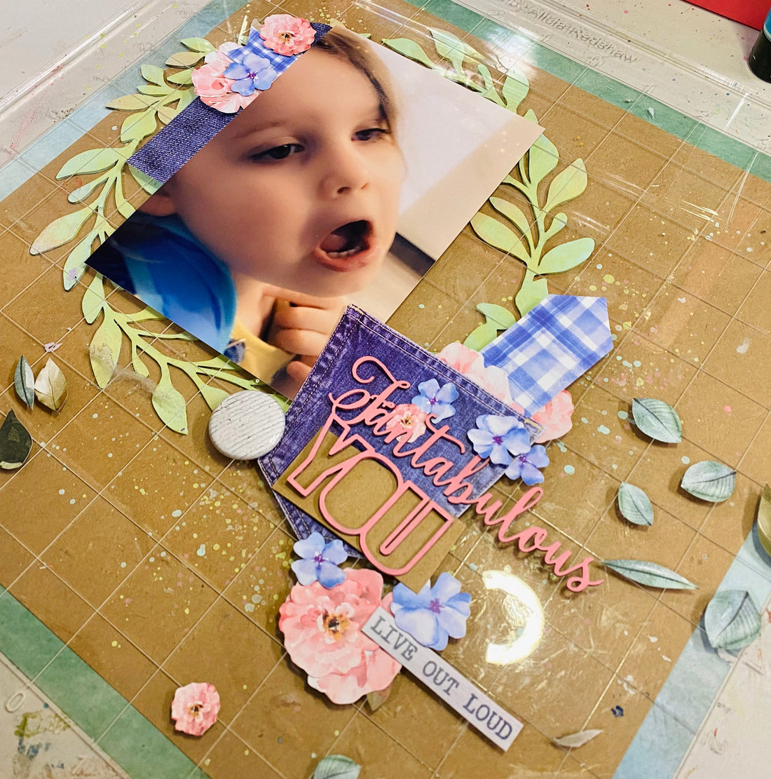 Fantabulously You Friday Night Scrap-Along using Cottage Garden with the amazing Alicia Redshaw