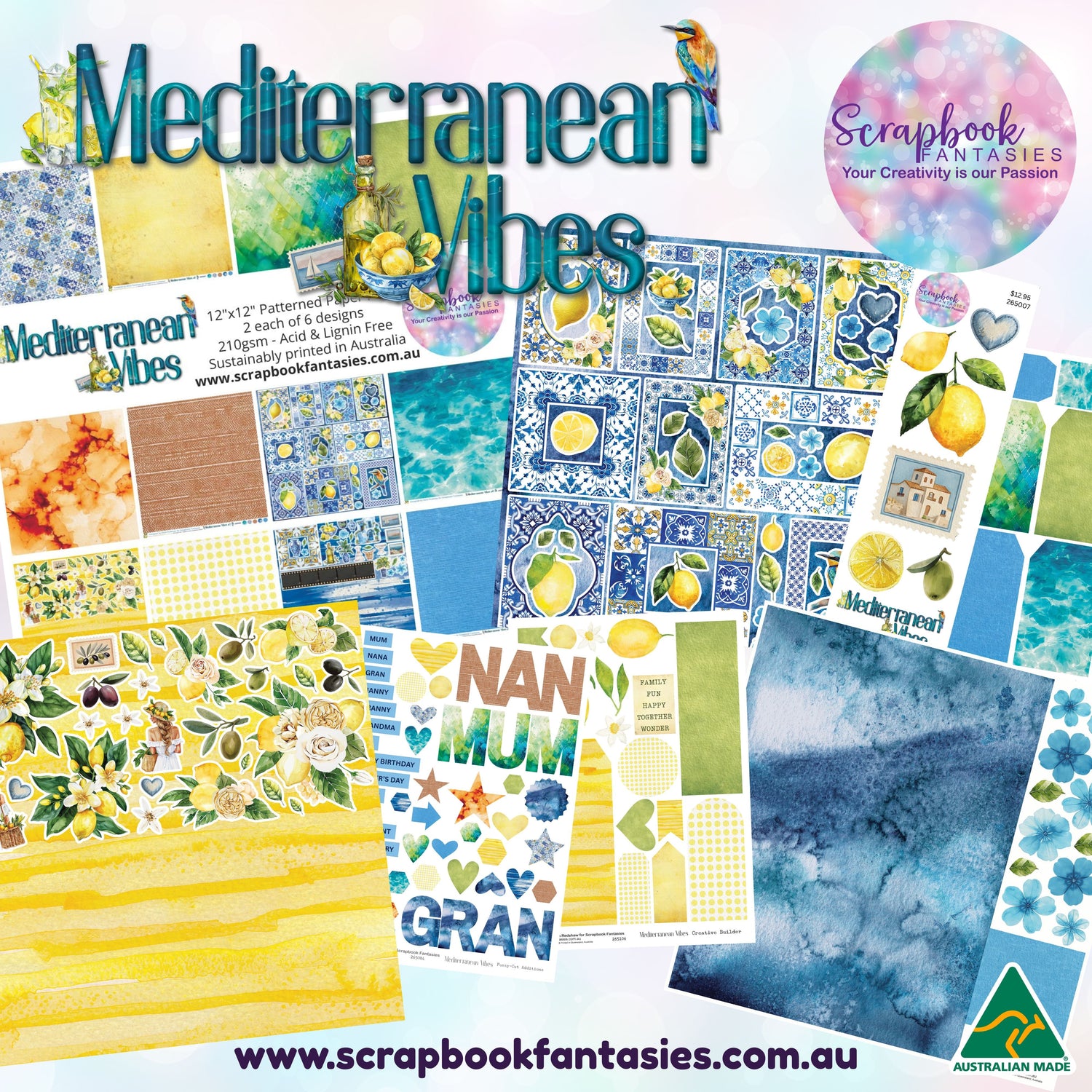 Mediterranean Vibes Scrapbooking and Papercrafting Collection