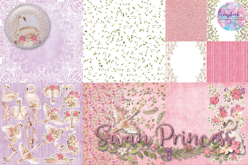 Swan Princess 12x12 Double-Sided Patterned Paper Pack - 12995