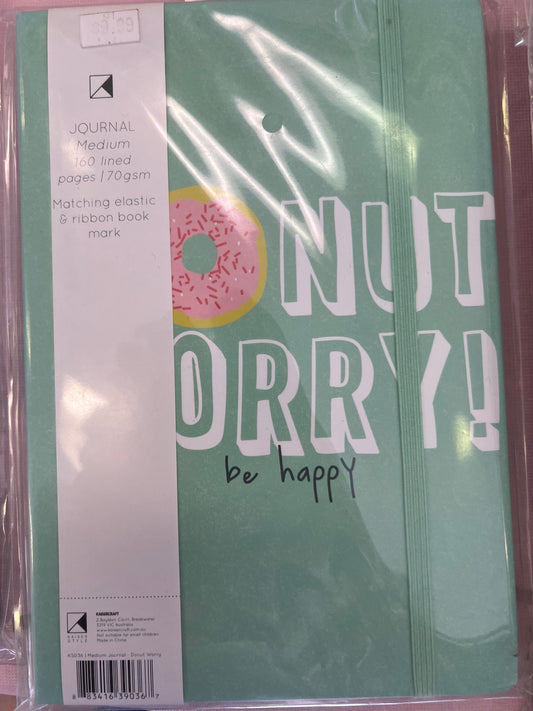 Kaisercraft A5 Journal Notebook - Donut Worry KS036