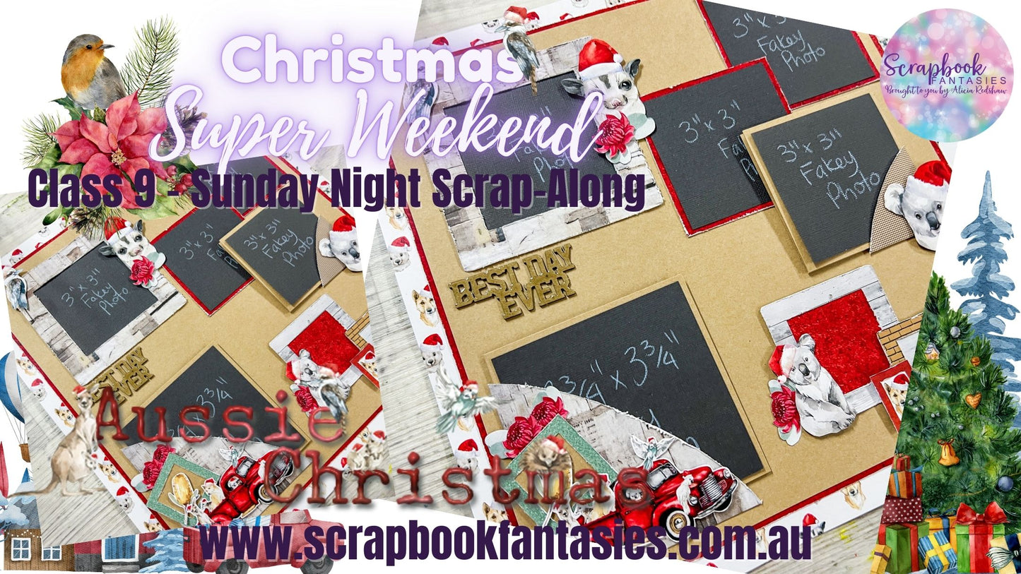 Aussie Christmas Sunday Night Scrap-Along Scrapbook Layout Kit by Alicia Redshaw - 23 November 2025