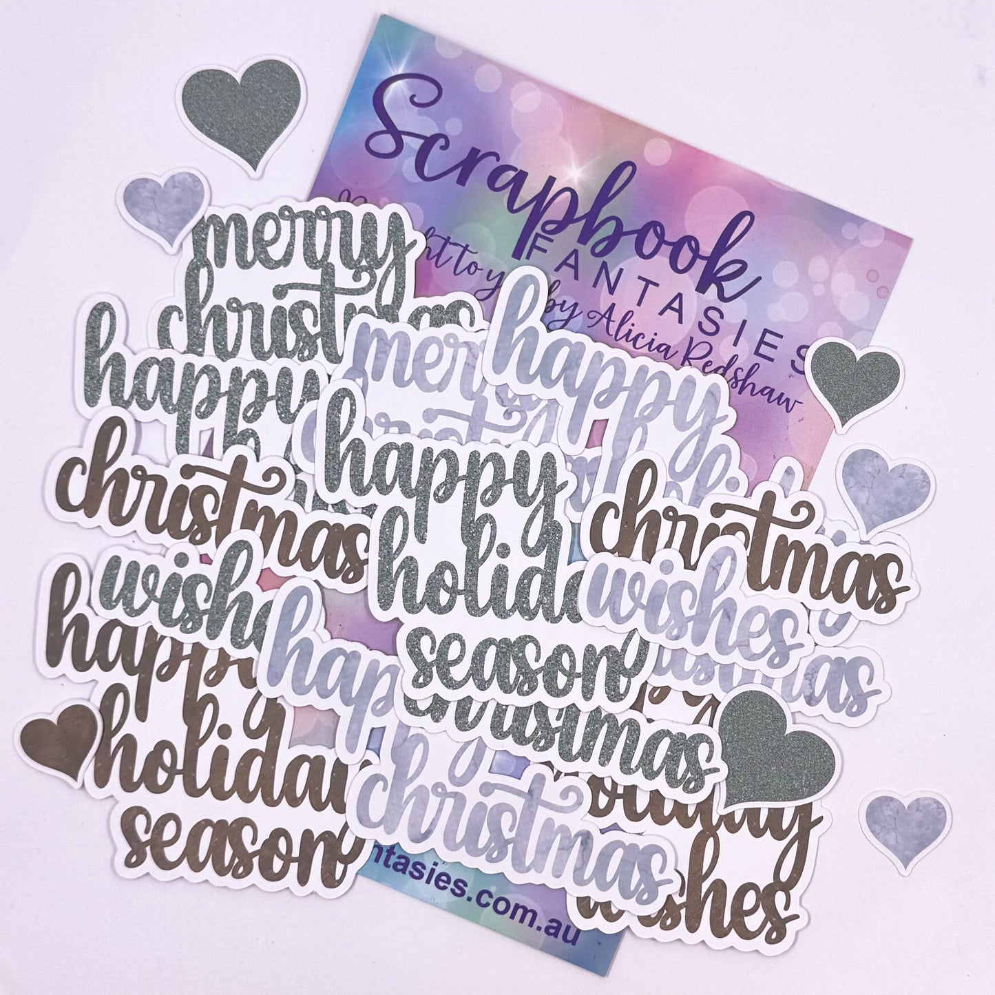 Aussie Christmas Words Colour-Cuts (21 pieces)