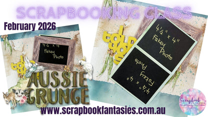 Aussie Grunge Friday Night Scrap-Along Scrapbook Layout Kit by Alicia Redshaw - 13 February 2026