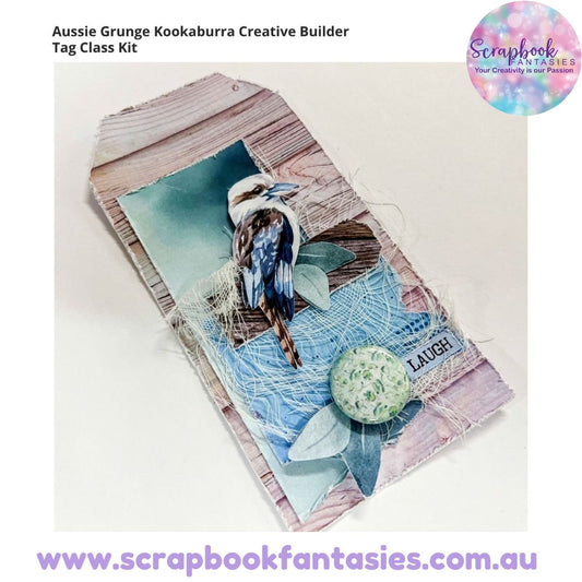 Aussie Grunge Kookaburra Creative Builder Tag Class Kit