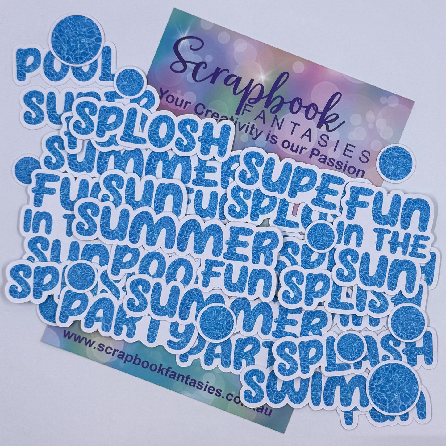 Beach Fun Colour-Cuts - Pool Words 1 (34 pieces) 15961