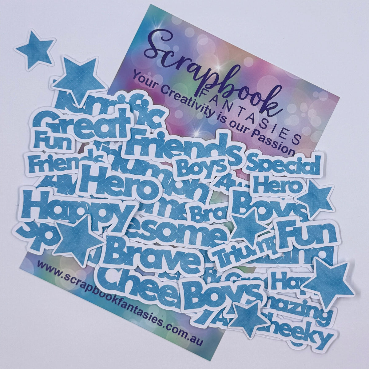 Boysome 2 Words Colour-Cuts - Generations Blue (35 pieces) 20953