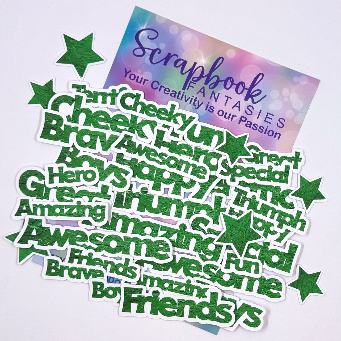 Boysome 2 Words Colour-Cuts - Green (35 pieces) 20685