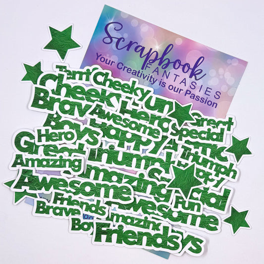 Boysome 2 Words Colour-Cuts - Green (35 pieces) 20685