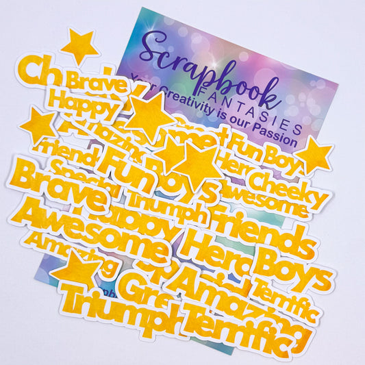 Boysome 2 Words Colour-Cuts - Yellow (35 pieces) 20684