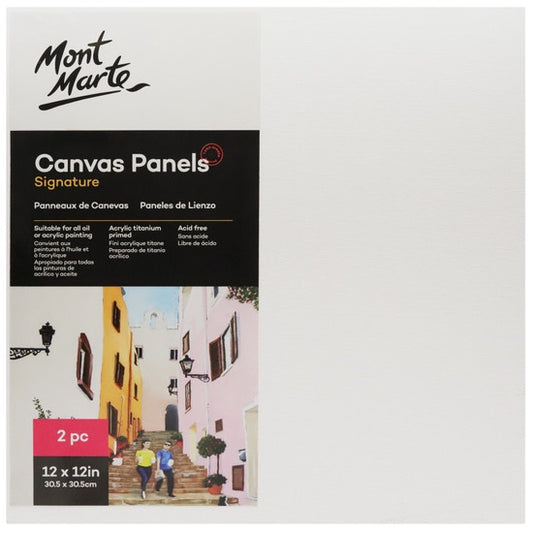 Mont Marte 12"x12" Canvas Panel 2 pack CMPL3030
