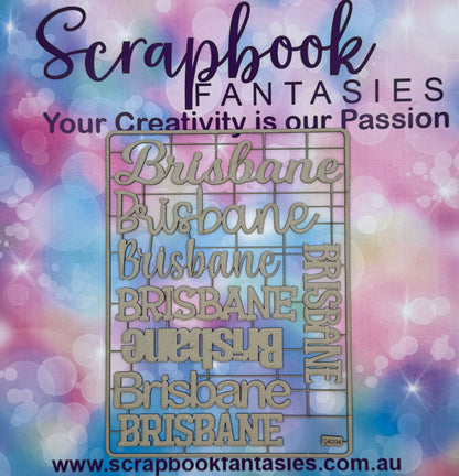 CUSTOM - Chippie-Cuts Grey 1.2mm Chipboard 6"x8" - City/Town of your choice (8 pieces) - Please type a single-word town/city in the box provided