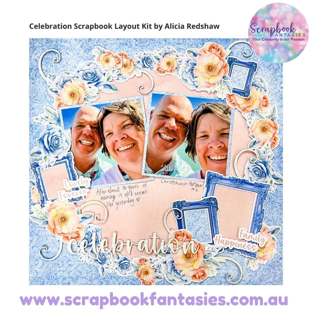 Celebration Scrapbook Layout Kit by Alicia Redshaw