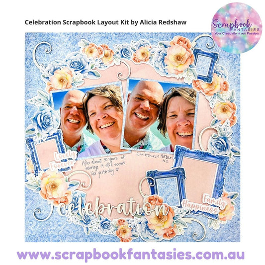 Celebration Scrapbook Layout Kit by Alicia Redshaw
