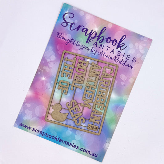 Chippie-Cuts Grey 1.2mm Chipboard 2.75"x3.5" - Anthem (6 pieces) C1028