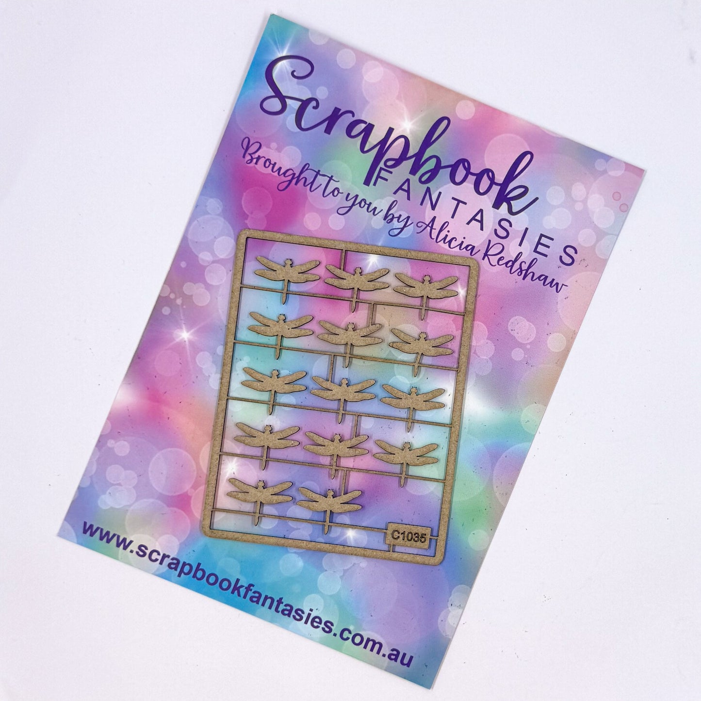 Chippie-Cuts Grey 1.2mm Chipboard 2.75"x3.5" - Dragonflies (14 pieces) C1035