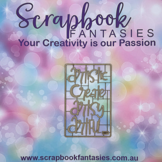 Chippie-Cuts Grey 1.2mm Chipboard 3.5"x5.5" - Artistic (4 pieces) C2077