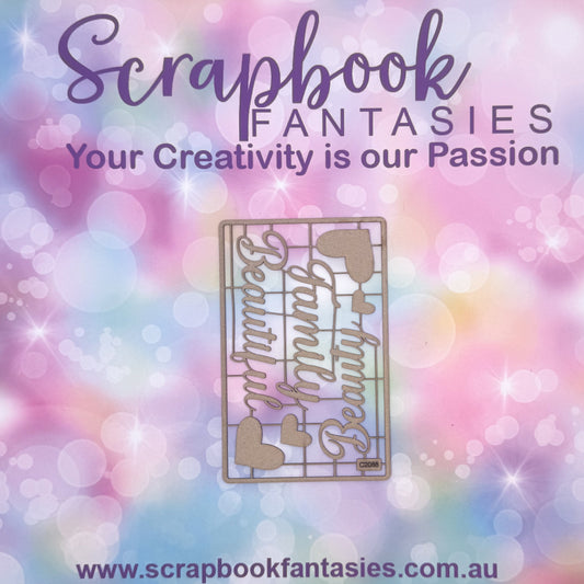 Chippie-Cuts Grey 1.2mm Chipboard 3.5"x5.5" - Beauty (7 pieces) C2088