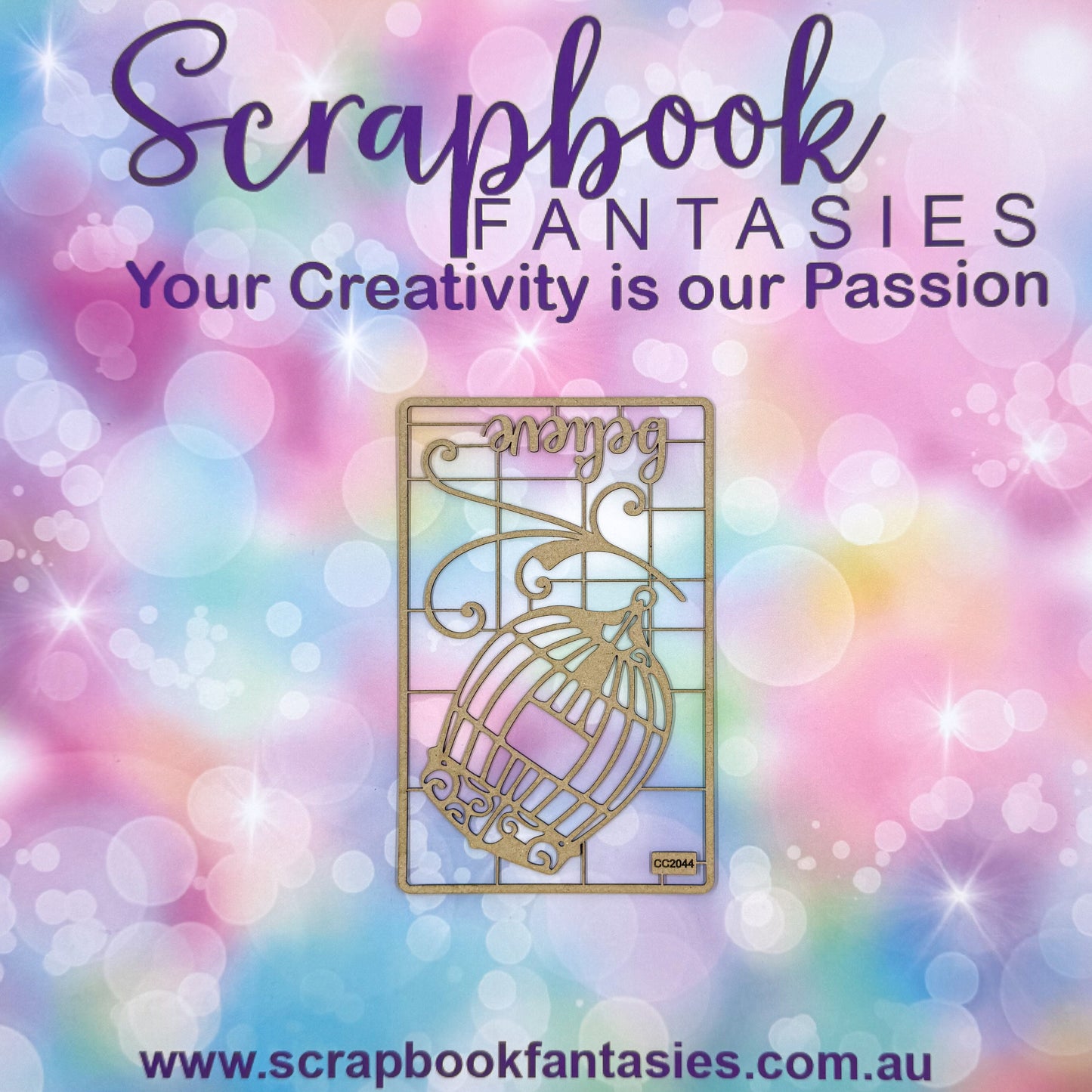 Chippie-Cuts Grey 1.2mm Chipboard 3.5"x5.5" - Birdcage (3 pieces) C2044