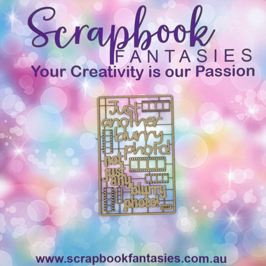 Chippie-Cuts Grey 1.2mm Chipboard 3.5"x5.5" - Blurry Photo (8 pieces) C2067