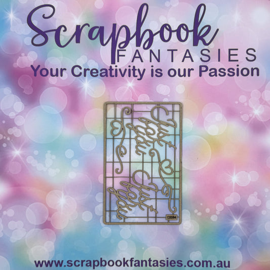 Chippie-Cuts Grey 1.2mm Chipboard 3.5"x5.5" - Just for You (4 pieces) C2084